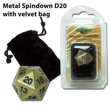 Metal Spindown D20 - Antique Gold