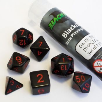 Boite de dés - Black with Red Numbers