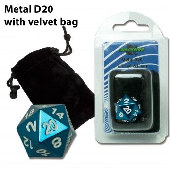 Metal D20 - Blue