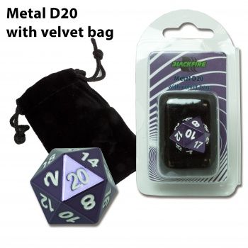 Metal D20 - Purple