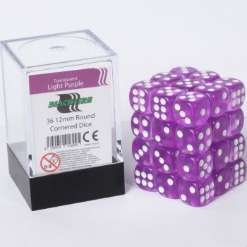 Boite de 36d6 - Transparent Light Purple