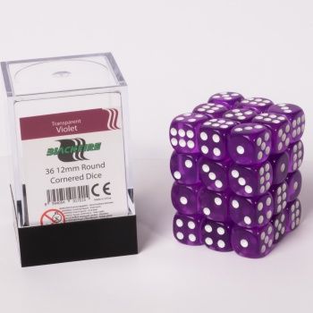 Boite de 36d6 - Transparent Violet