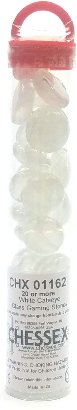 Glass Stones Catseye White
