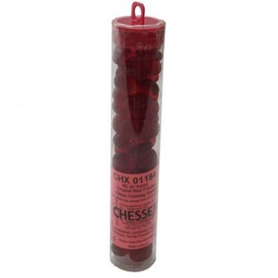 Glass Stones Frosted Crystal Red