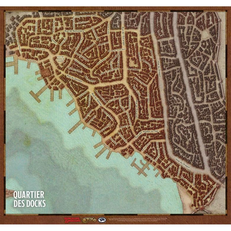 D&D Plan des Quartiers de Waderdeep