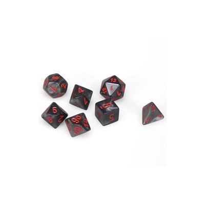 Mini Dés en Boite Velvet Black w/red